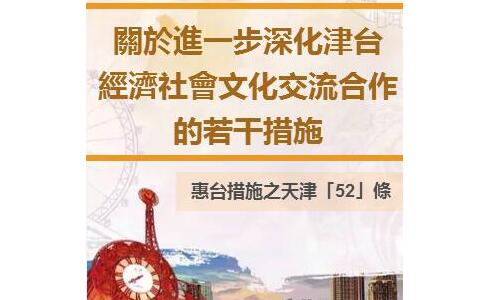 關於進一步深化津臺經濟社會文化交流合作的若干措施