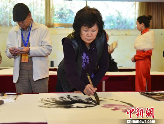 鹽亭嫘祖文化旅遊活動周開幕海峽兩岸書畫家揮毫潑墨