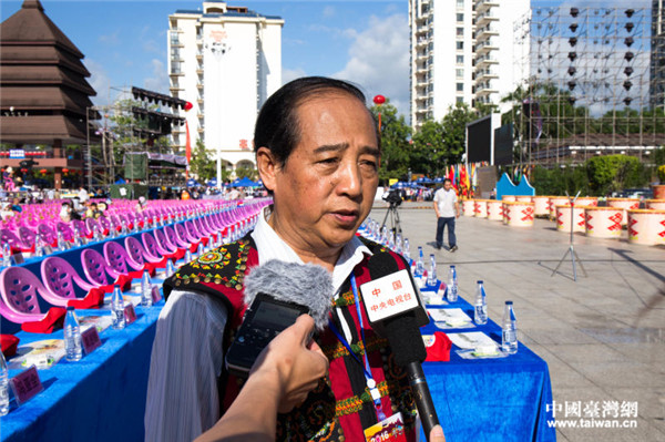 臺灣少數民族代表人士、民意代表簡東明。（台灣網記者 李岳 攝）