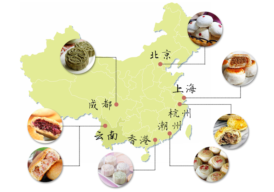 中國月餅地圖