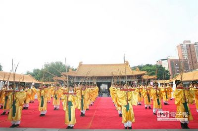 臺中祭孔大典依傳統古禮進行場面隆重（圖）