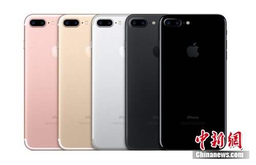 iPhone7和iPhone7 Plus共有5種顏色可選。圖片來源：蘋果官網