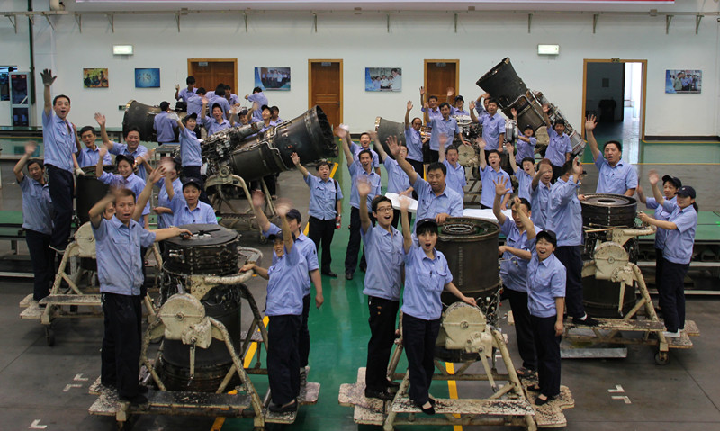 貴州黎陽航空發動機（集團）有限公司發動機裝配現場