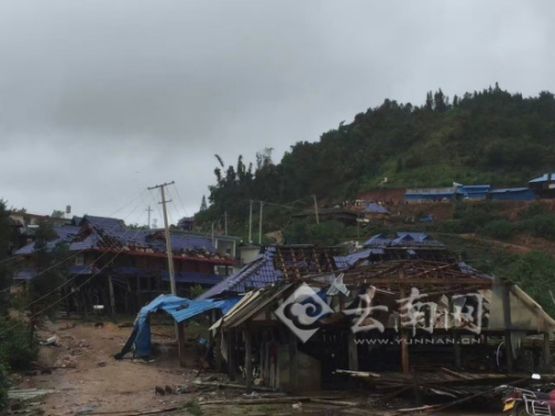 雲南動海縣遭颱風“電母”所攜狂風暴雨襲擊致1死31傷