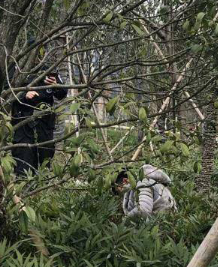 警察正拍照屍體坐起來 圍觀的人群一陣驚呼