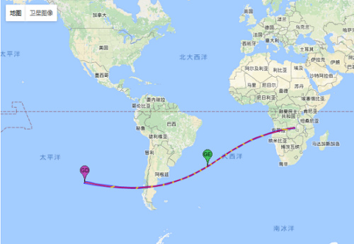 此次日環食始於東南太平洋，穿過南美洲的智利和阿根廷後進入南大西洋，結束于非洲西南部。