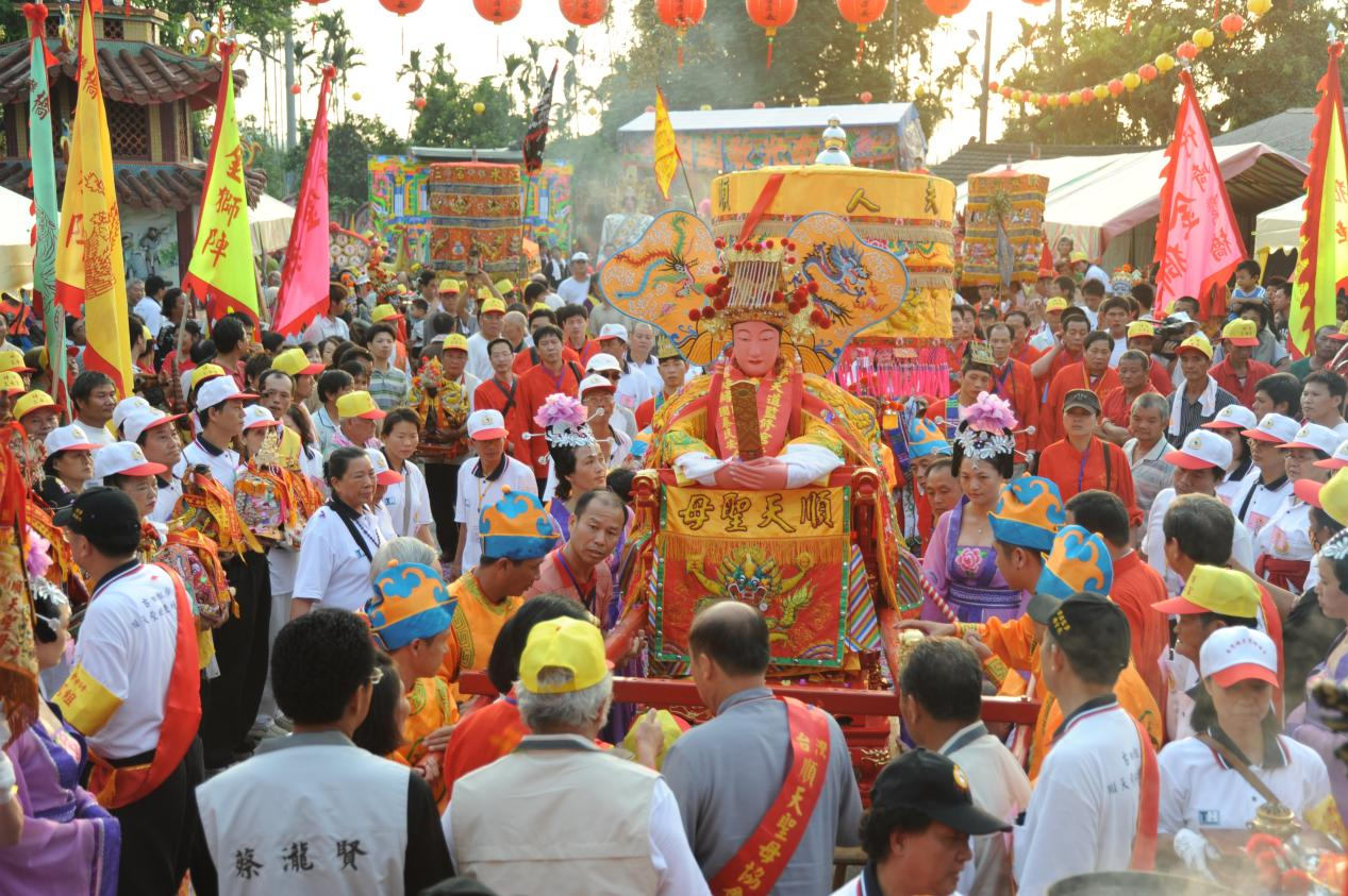 2009年，臨水宮祖廟順天聖母陳靖姑金身在臺灣巡遊。蘇新金攝