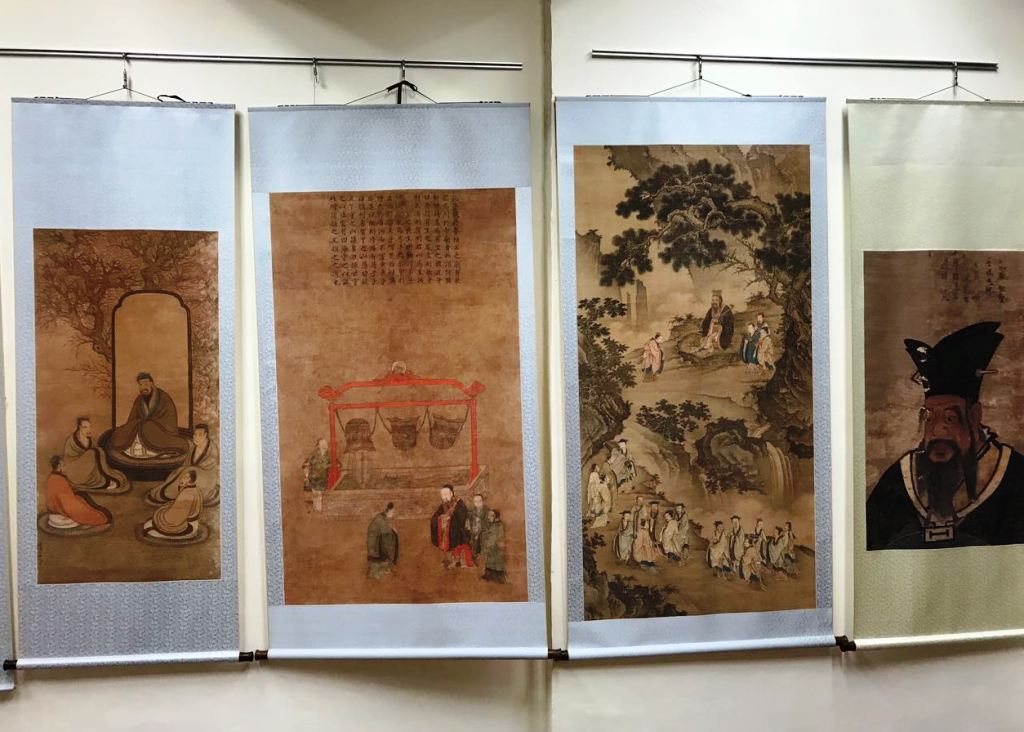 “大哉孔子—聖像�聖跡圖展”在臺北書店街舉辦   市長前來觀展