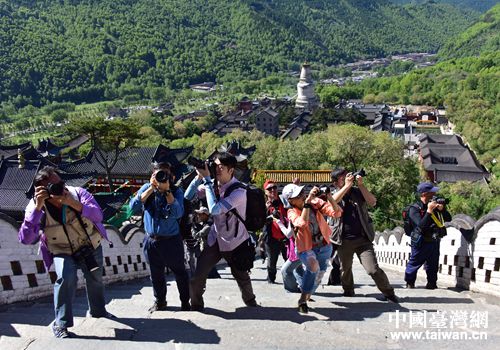 臺灣記者在山西五台山采風