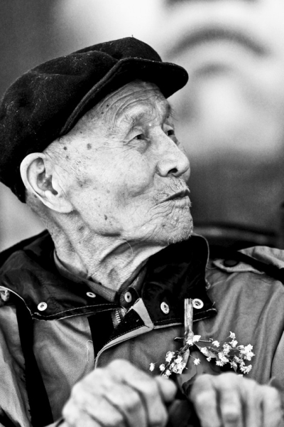 　　92歲的黃埔老兵張平座