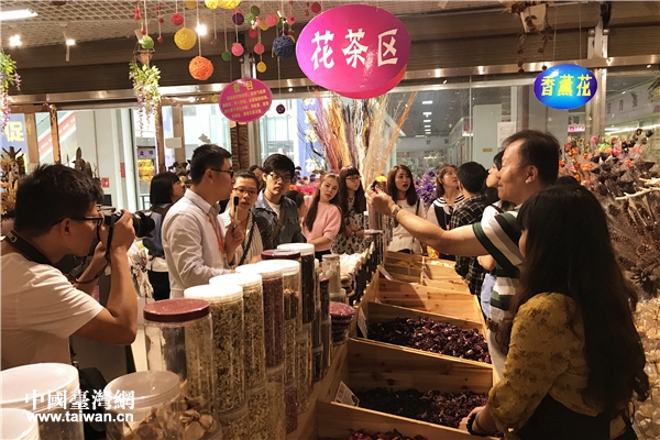 臺灣師生參觀鬥南花市花卉品牌館