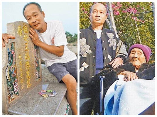 孝子天天到亡母墓前清掃祭拜近千個日子風雨無阻