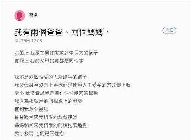 同性戀父母生下她 異性戀女兒自白：我很幸福