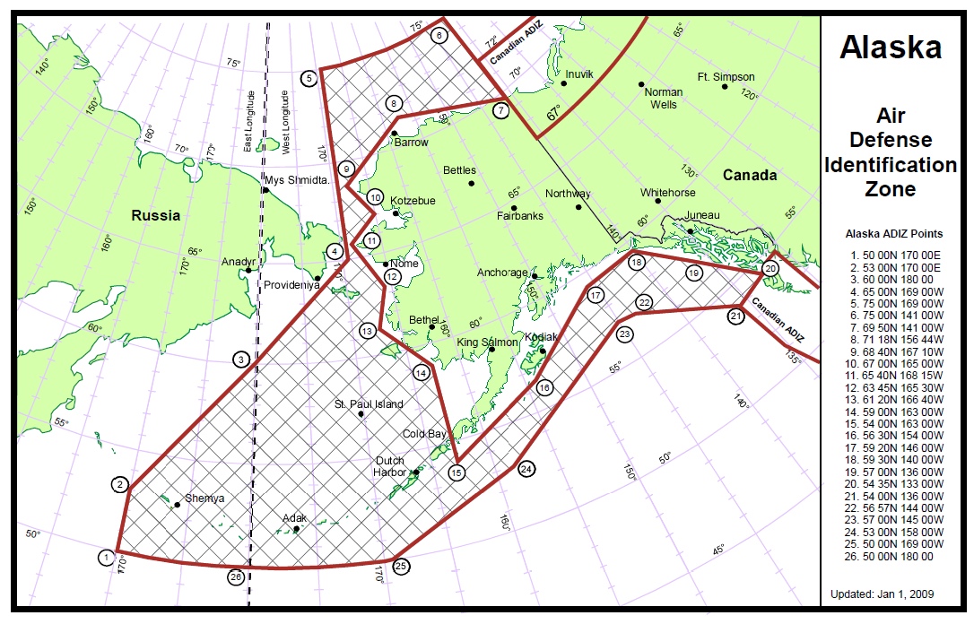 加拿大和美國本土防空識別區。
