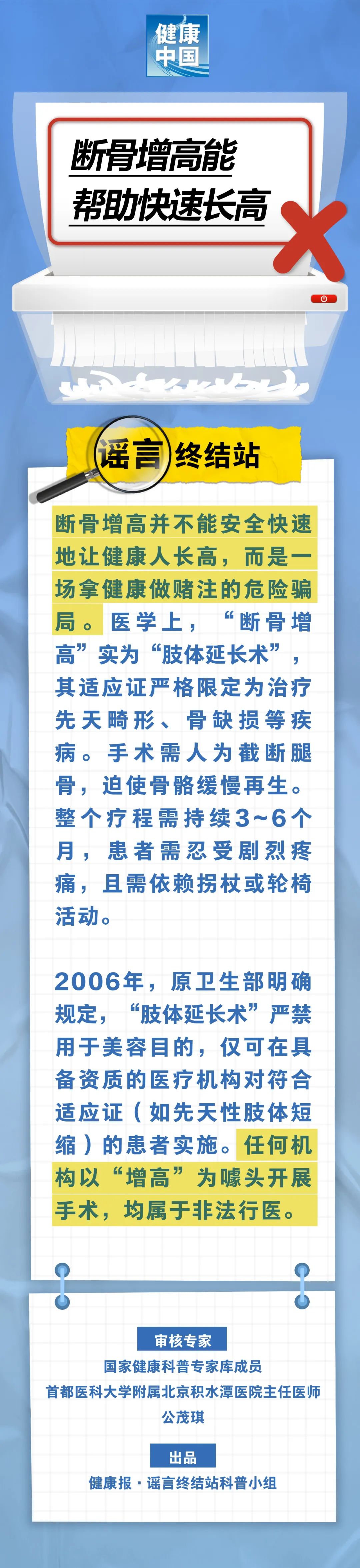 斷骨增高能幫助快速長高……是真是假？ | 謠言終結站