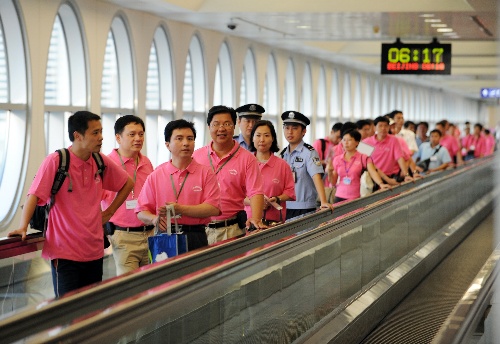 2008年7月4日，大陸居民赴臺旅遊福建首發團從廈門高崎國際機場啟程