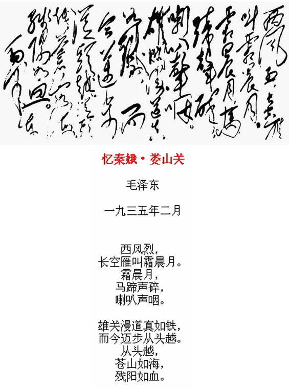 毛澤東詩詞書法賞析