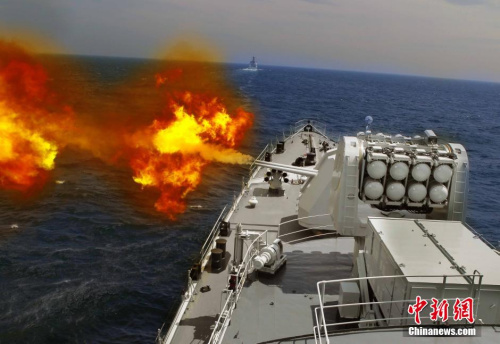 中俄東海軍演：雙方艦艇進行實彈射擊