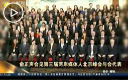 俞正聲會見第三屆兩岸媒體人北京峰會與會代表