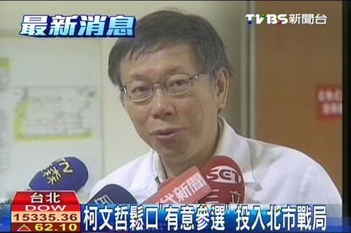 挺陳水扁醫師柯文哲首度鬆口有意參選臺北市長