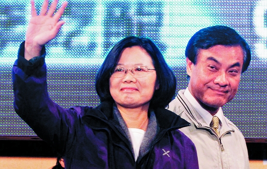 蔡英文曾與蘇嘉全（右）搭檔參選2012，日前仍公開稱其為“我最好的搭檔”