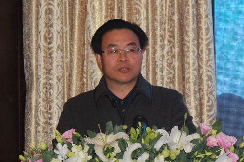 四川省臺辦副主任張軍在推介會上致辭。