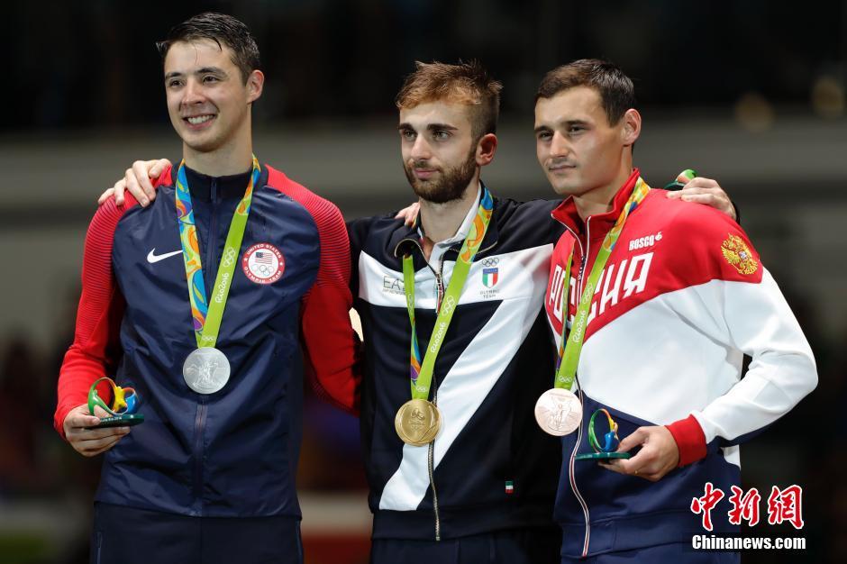 裏約奧運男子花劍個人賽決賽 義大利選手奪冠