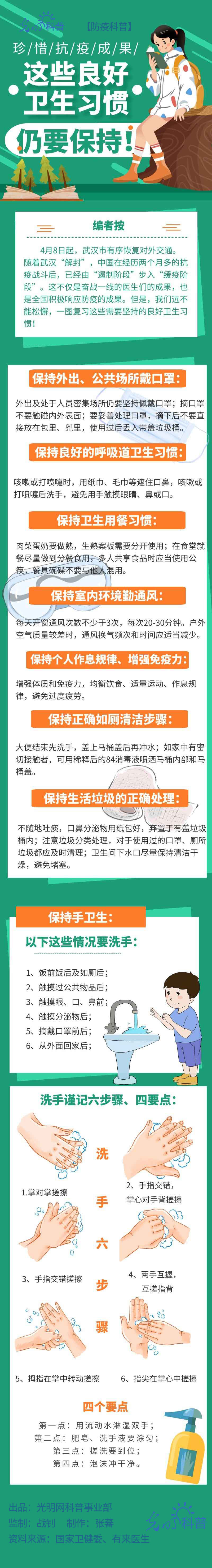 【防疫科普】珍惜抗疫成果，這些良好衛生習慣仍要保持！