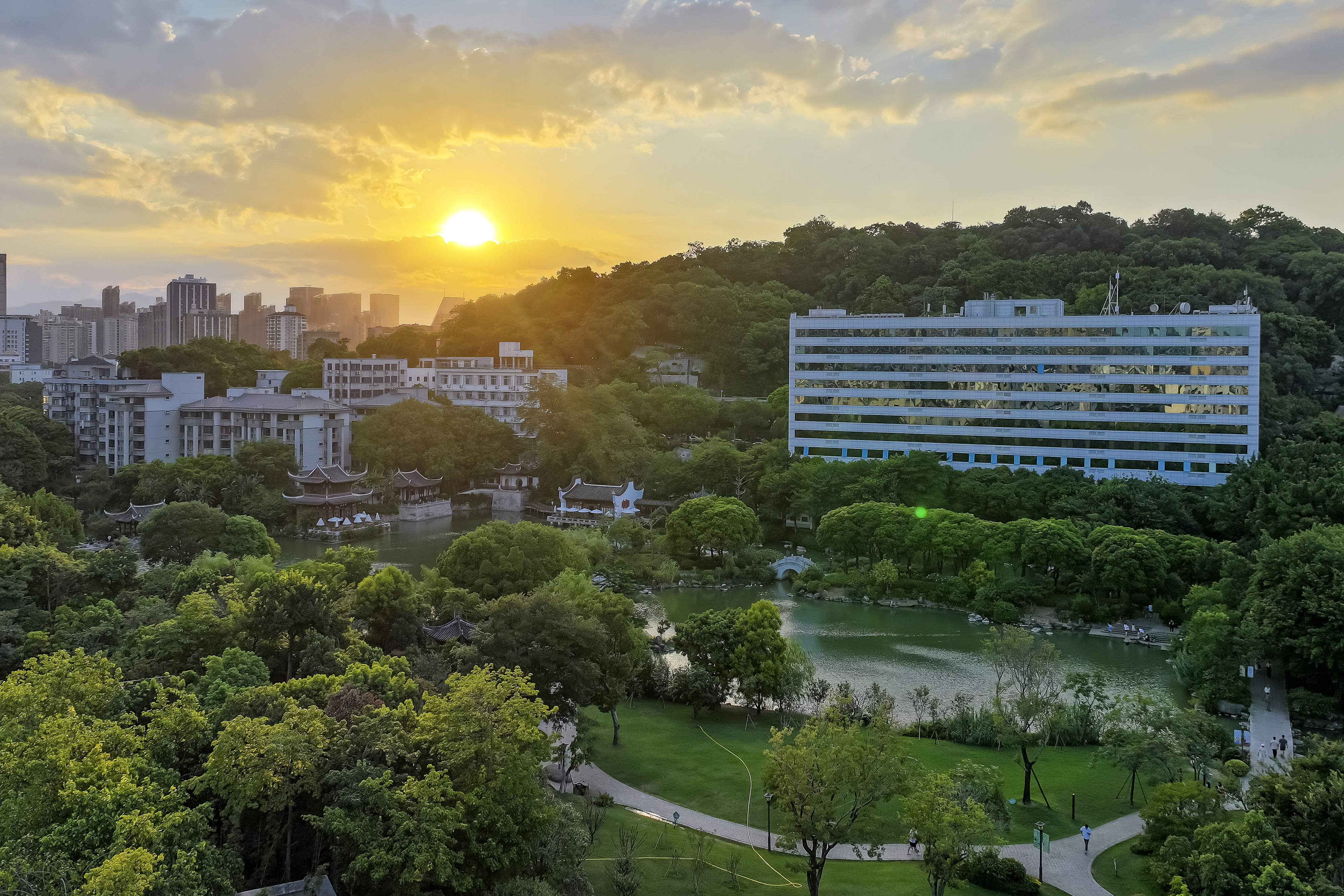 2024年7月17日，福州市鼓樓區黎明湖生態濕地公園。