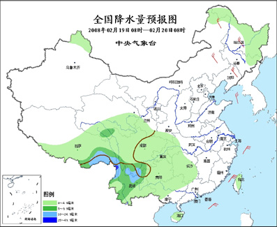 西南地區將有雨雪天氣 弱冷空氣將影響北方地區