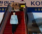 韓國總統樸槿惠抵京